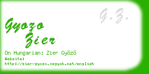 gyozo zier business card